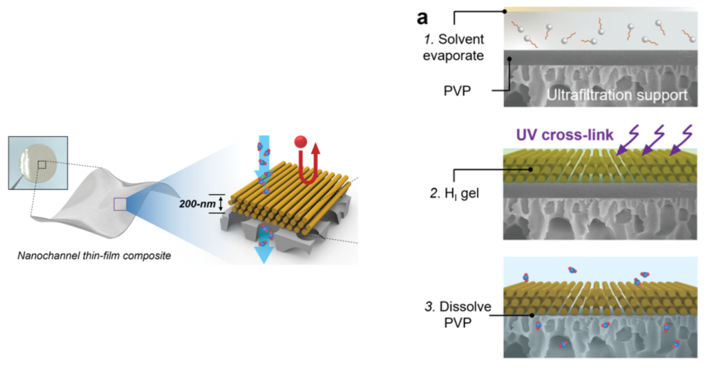 Nanostructured membranes assembly